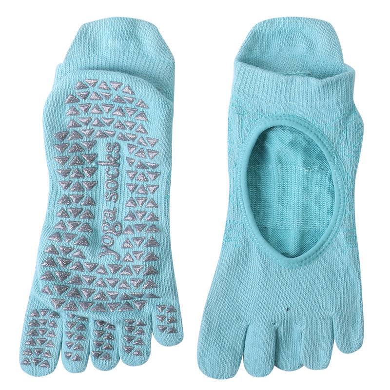 Non-Slip Ladies Five Finger Pilates Socks | Yoga & Workout Grip Socks